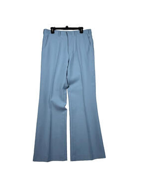 Vintage 70s 80s JCPenney Mens 33x33 Blue Flare Boot Cut Slacks Pants Disco
